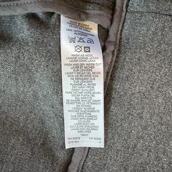 French Connection 3/4 Sleeve Gray Cotton 3 Button Short Jacket Size 8 - Picture 10 of 13